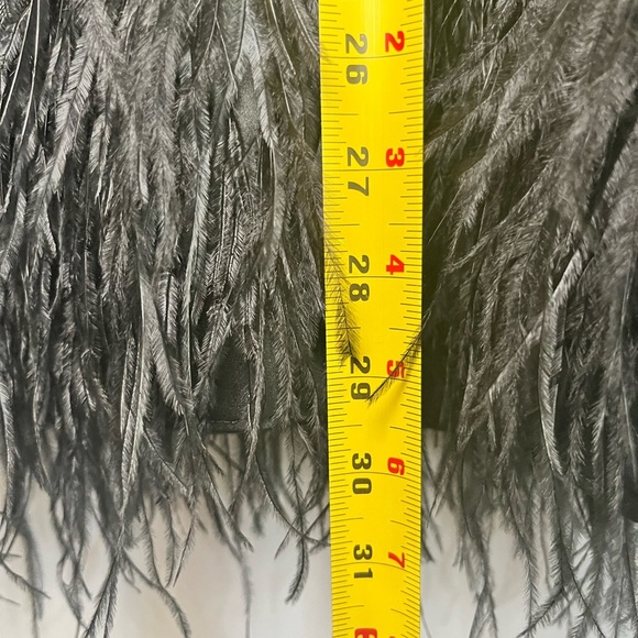 Polo Ralph Lauren Sz 18 Feather Trim Cocktail Dress – Real Ostrich Feathers - Picture 9 of 14